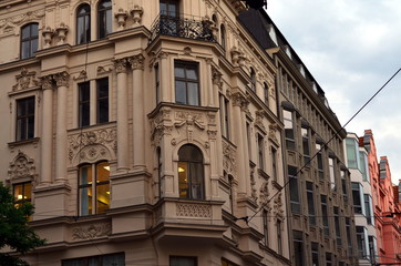 Fototapeta na wymiar facade of an old building in brno, czech republic