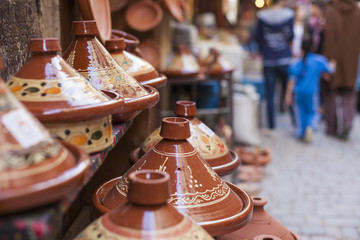Tajines in the market, Marrakesh,Morocco