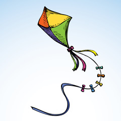 Kite. Vector drawing
