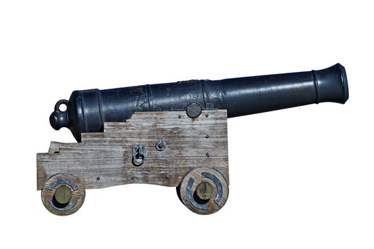 Vecchio cannone su ruote