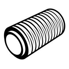 roll of wrapping foil thread spool vector