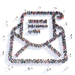 people letter email 3d