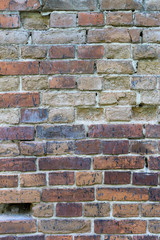 Background of old brick wall pattern texture.