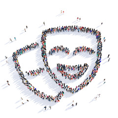 people mask masquerade 3d