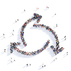 people arrow recycling 3d