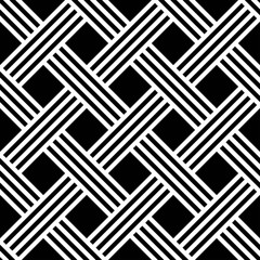 Vector seamless texture. Modern stylish texture. Repeating geometric tiles with squares. Monochrome graphic design.