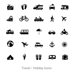 Icons Reise und Verkehr - obrazy, fototapety, plakaty