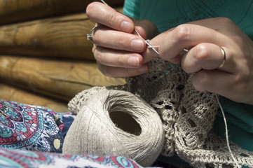 openwork crochet from natural fibers