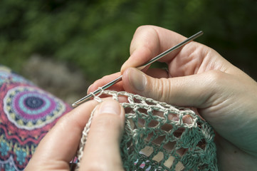 openwork crochet from natural fibers