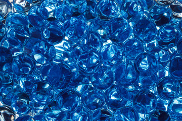 Blue gel balls/Horizontal abstract background