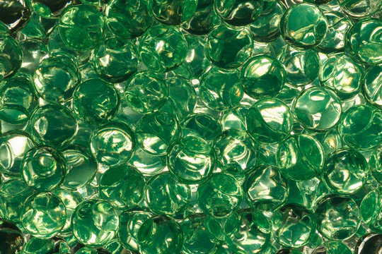 Green Gel Balls/Horizontal Abstract Background