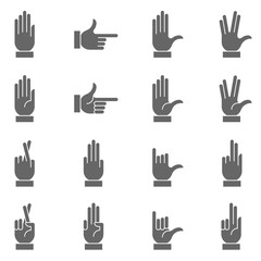 Dark Vector Hand Signs Collection