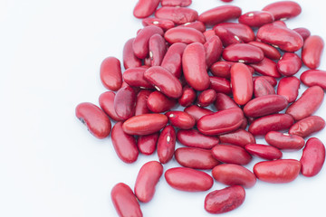 Red bean isolated on white background