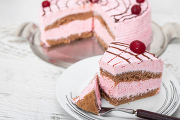 Slice of Cherry Cake