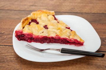 Homemade sweet cherry pie