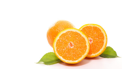 fresh orange isolated on white