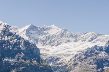 Fototapeta na wymiar Grindelwald, Berner Oberland, Alpen, Grindelwaldgletscher, Gletscher, Schweizer Berge, Sommer, Schweiz
