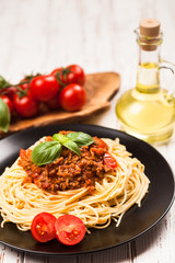 Traditional spaghetti bolognese