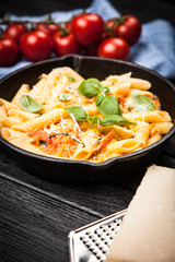Traditional penne pasta