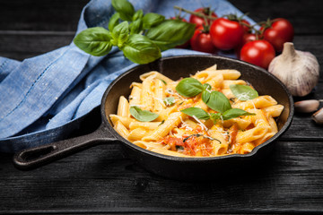 Traditional penne pasta