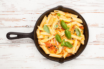 Traditional penne pasta