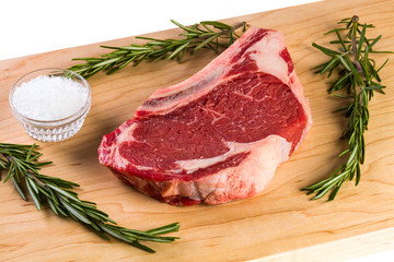 Raw Rib Eye Steak