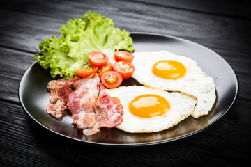 Traditional breakfast on a plate