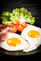 Traditional breakfast on a plate