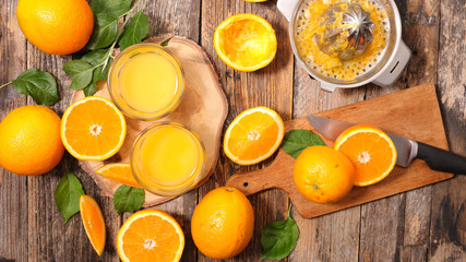 orange juice and orange