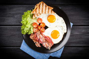 Traditional breakfast on a plate
