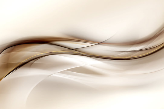 Abstract Brown Wave Design Background © SidorArt
