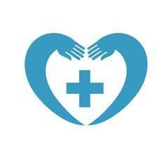 icon of heart with a cross.