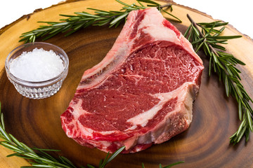 Raw Rib Eye Steak