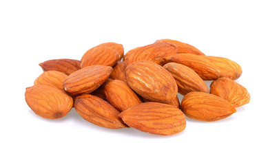 almonds isolated on white background
