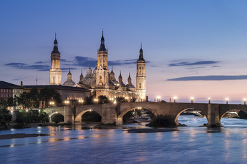 Naklejka premium Ville de Saragosse Espagne