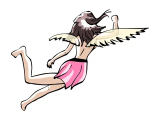 Foto op Plexiglas Vliegende engel © emieldelange