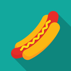 Hot Dog Cartoon Illustration