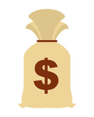 money bag isolated icon design