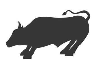 stock bull isolated icon design