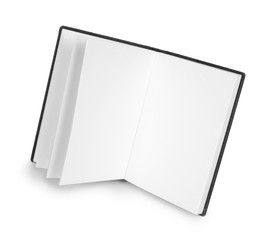open book on a white background