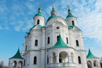 Fototapeta na wymiar Spaso-Preobrazhenska church in Kozelets in Ukraine