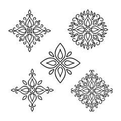 Isolated Abstract Floral pattern. Vector illustration