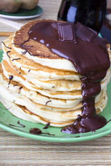 pancakes with chocolate