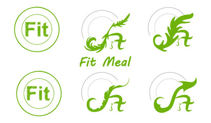 green symbols of health food