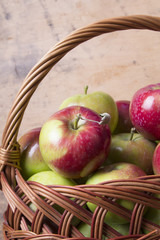 apples in a wicker basket
