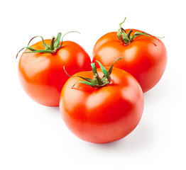 Tomatoes isolated on white background