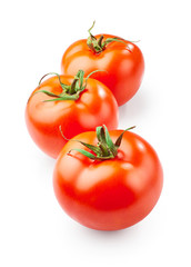 Tomatoes isolated on white background