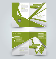 Abstract flyer design background. Brochure template. Can be used for magazine cover, business mockup, education, presentation, report. Green color.