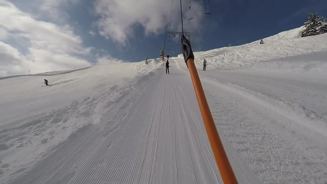 Schlepplift Skifahren