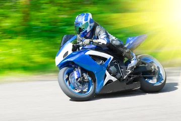 Stof per meter Dynamic motorbike racing © sergio37_120